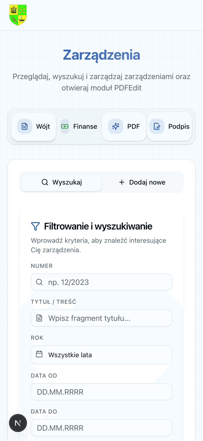 Centralizacja zarządzeń - widok telefonu